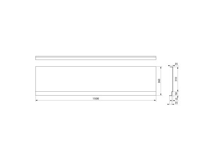 Polysan DEEP PLAIN NIKA 73201 panel 150 x 36 cm