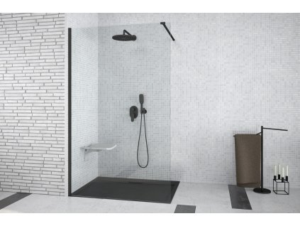 Besco AVEO BLACK 100 cm BCAVEO100BL sprchový kout Walk-in