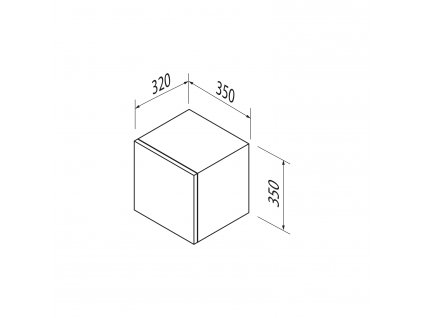 Sapho ESPACE 35 x 35 x 32 cm ESC730-1111 skříňka 1x dvířka levá/pravá dub stříbrný