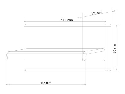 Sapho 5108 výtoková hubice otevřená kaskáda šířka 145 mm chrom