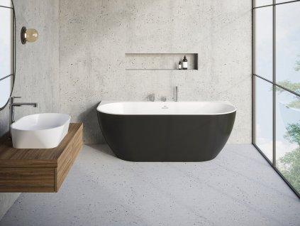 Ravak FREEDOM W 166 x 80 cm XC00100027 vana volně stojící černá