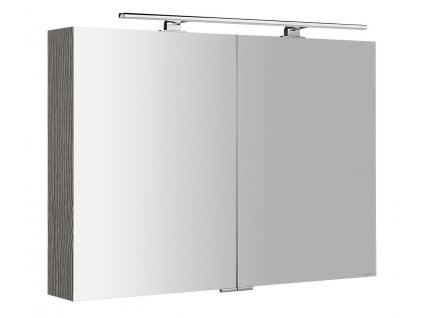 Sapho MIRRÓ 100 x 70 x 16 cm MC100-0011 galerka s LED osvětlením dub stříbrný