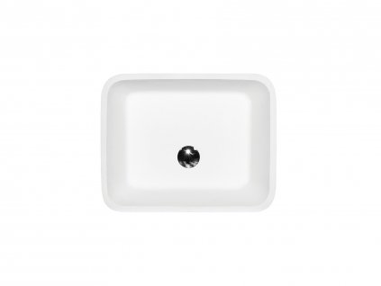 Besco ASSOS GLAM umyvadlo 52 x 41 cm na desku grafit KEASSNDGLAM03
