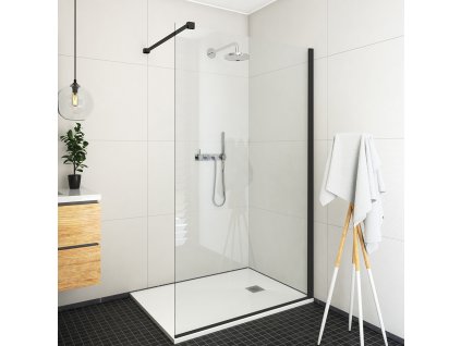 Roth ECWalk Walk In Line zástěna 140 x 91 x 208 cm černý elox transparent 585-1400000-05-02