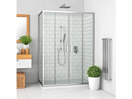 Roth Lega Line obdélníkový sprchový kout 160 x 70 x 190 cm brillant transparent LLD4/1600_LLB/700_br_tr