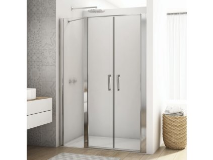 SanSwiss DIVERA 90 cm dvoukřídlé dveře - aluchrom/sklo Screen D22T32070205087