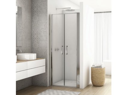 SanSwiss DIVERA 90 cm dvoukřídlé dveře - aluchrom/sklo Transparent D22T20905007