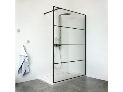 Roth Philly Loft Horizon Walk In Line zástěna 100 x 79 x 200 - černý elox PLH 10020 NPE