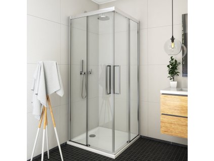Roth Exclusive Line sprchový kout 100 x 80 x 205 cm ECS2L/1000_ECS2P/800_br_tr