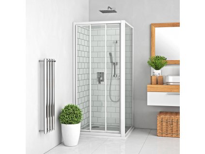 Roth Lega Line obdélníkový sprchový kout 80 x 100 x 185 cm brillant transparent PD3N/800_LLBD/1000_br_tr