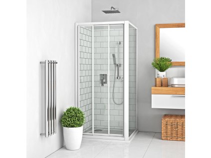 Roth Lega Line obdélníkový sprchový kout 80 x 70 x 185 cm bílý transparent PD3N/800_LLBD/700_bi_tr