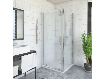 Roth Proxima Line čtvercový sprchový kout 90 x 90 x 200 cm brillant transparent PXDO1N/900_PXBN/900_br_tr