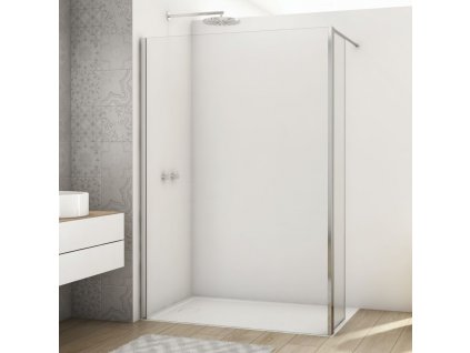 SanSwiss DIVERA 140 cm pevná stěna walk-in - aluchrom/sklo Transparent D22WI20805087