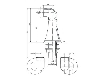 Sapho ANTEA připojení pro instalaci vanové baterie na okraj vany (pár), bronz 9856