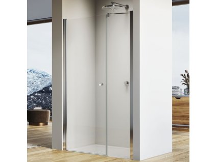 SanSwiss SOLINO 140 cm jednokřídlé dveře - aluchrom/sklo bílé linky SOL3114005088