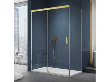 SanSwiss Cadura 180 cm jednodílné posuvné dveře - zlatý/sklo Screen CAS2G11601287