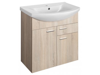 Aqualine ZOJA umyvadlová skříňka 71,5x74x34  cm dub platin 51175