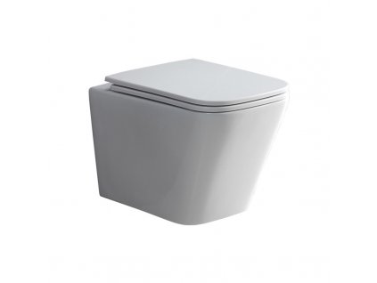 Mereo WC závěsné kapotované RIMLESS 490x340x350 vč sedátka keramické bílé VSD83S