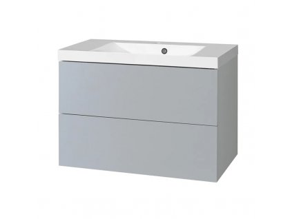 Mereo Aira koupelnová skříňka s umyvadlem z litého mramoru 81 cm šedá CN731M