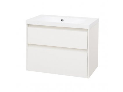 Mereo Opto koupelnová skříňka s umyvadlem z litého mramoru 81 cm bílá CN911M