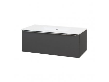 Mereo Mailo koupelnová skříňka s keramickým umyvadlem 101 cm antracit CN537