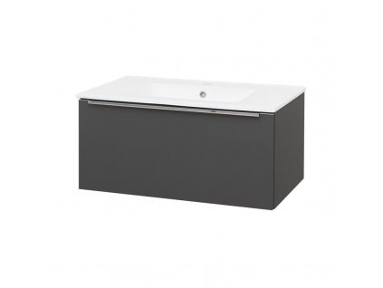 Mereo Mailo koupelnová skříňka s keramickým umyvadlem 81 cm antracit CN536
