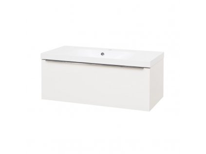 Mereo Mailo koupelnová skříňka s umyvadlem z litého mramoru 101 cm bílá CN517M