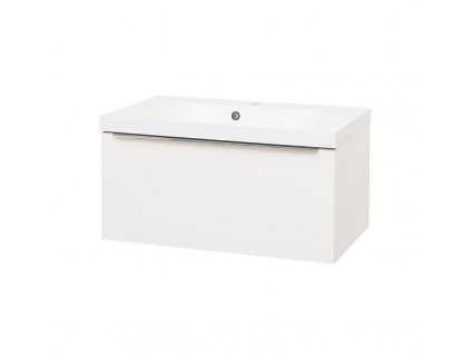 Mereo Mailo koupelnová skříňka s umyvadlem z litého mramoru 81 cm bílá CN516M