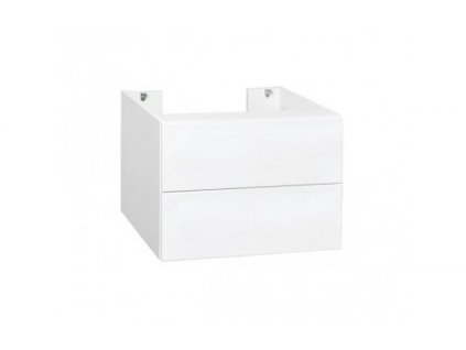 Krajcar PKQ Push koupelnová skříňka 50 x 37 x 49 cm s výřezem na sifon bílá PKQ1.50