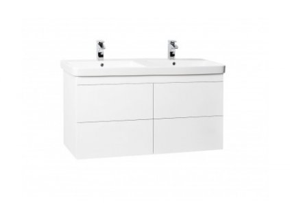 Krajcar PLX Push koupelnová skříňka s dvojumyvadlem 120 x 65 x 46,5 cm bílá PLX120