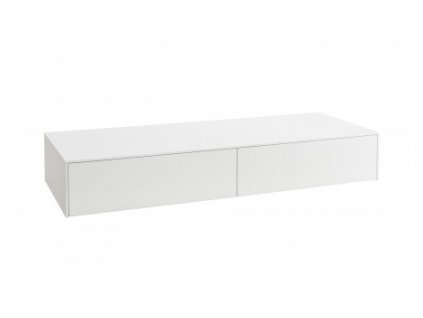 Krajcar PKF Fine koupelnová skříňka 130 x 22 x 50 cm se dvěma výřezy bílá PKF130