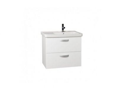 Krajcar KCP Cubito Praktik koupelnová skříňka s umyvadlem 75 x 65 x 45 cm odkládací plocha vlevo bílá 2KCP75
