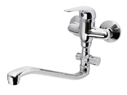 Aqualine 35 umyvadlová vanová baterie nástěnná páková 100 mm chrom 52140