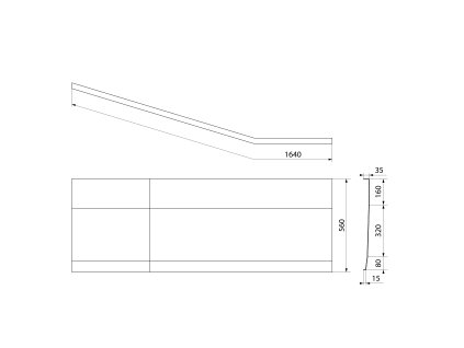 Polysan Projekta R 160 panel čelní 160 x 55,5 cm bílá 21312