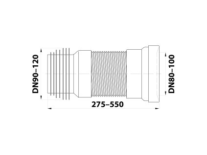 Bruckner WC dopojení flexi 245 - 530 mm bílá 159.325.0