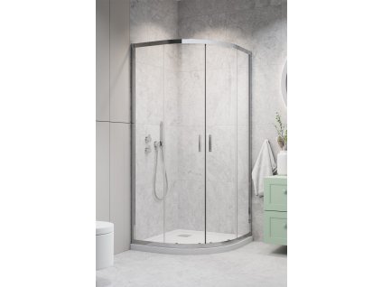 Radaway Alienta A čtvrtkruhový sprchový kout 80 x 80 x 190 chrom transparent 10228080-01-01