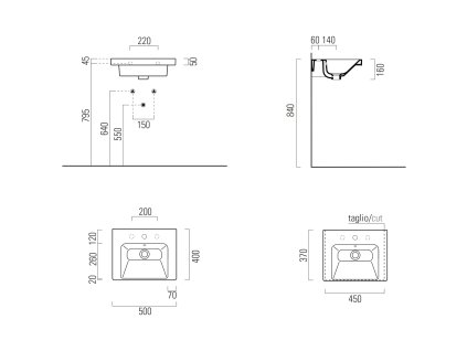 GSI NORM keramické umyvadlo 50 x 40cm s přepadem Extra Glaze bílá 8638111