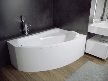Besco Rima asymetrická vana 140 x 90 cm levá akrylát bílá VANRIM140L