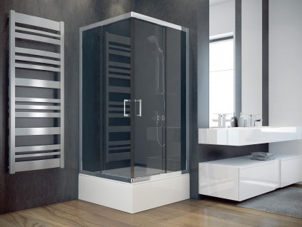 Olsen Spa Modern sprchový kout 80 x 80 x 165 cm čtvercový sklo čiré BCMD80CTVER65CC