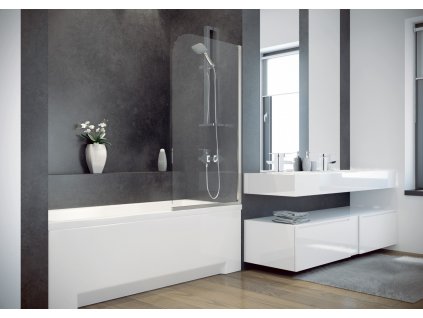 Besco Ambition 1 vanová zástěna 75 x 130 cm sklo čirá BCAMB1CBP