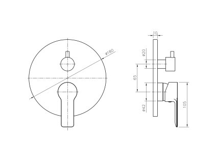 Bruckner Baron sprchová baterie podomítková 2 výstupy chrom 612.042.1