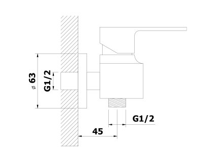 Bruckner Sieger sprchová baterie nástěnná 100 mm chrom 914.100.1