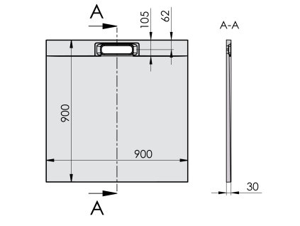 Polysan Kazuko sprchová vanička 90 x 90 cm  litý mramor bílá 40332