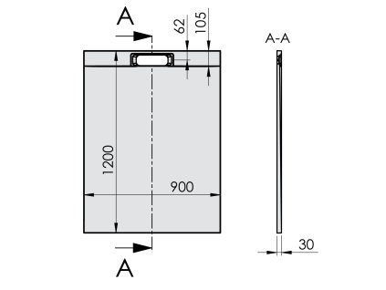 Polysan Kazuko sprchová vanička 120 x 90 cm litý mramor bílá 40340