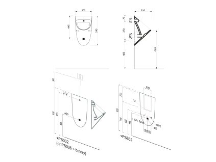 GSI Community pisoár 31 x 54,5 cm ExtraGlaze bílá 769511