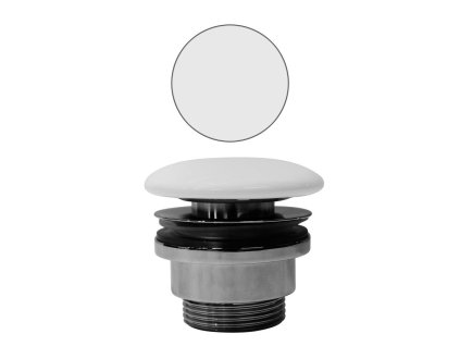 GSI umyvadlová výpust 5/4“ neuzavíratelná tl.5-65 mm keramická krytka bílá PVC09