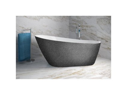 Besco Melody vana volně stojící 150 x 80 cm sifon bílá barva grafit VANMELODY150WG3