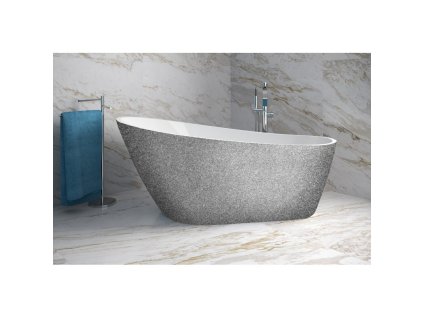 18457 volne stojici vana melody glam stribrna