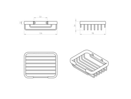 Gedy Smart drátěná mýdlenka chrom 2411