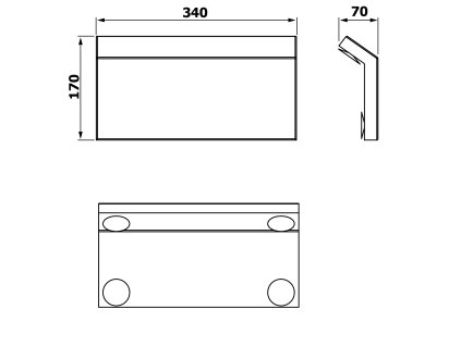 Polysan Brento podhlavník do vany antracit 250501
